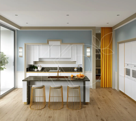 Дизайн гостиной, совмещенной с кухней в частном доме